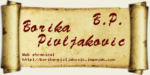 Borika Pivljaković vizit kartica